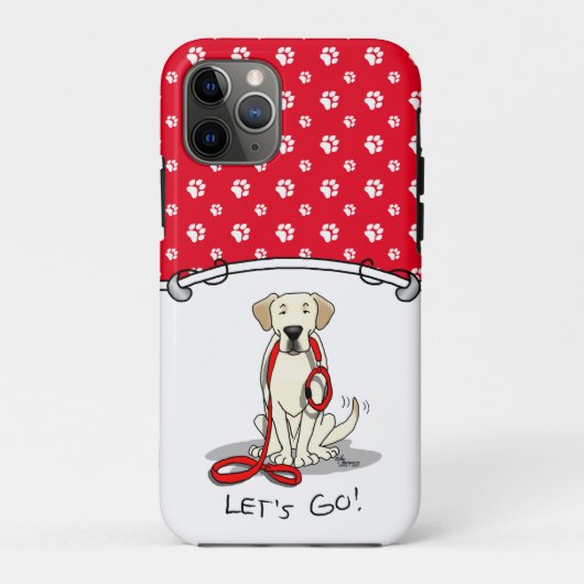 Lass uns gehen! Gelbe Labrador Labrador Retriever Case-Mate iPhone Hülle (Rückseite)