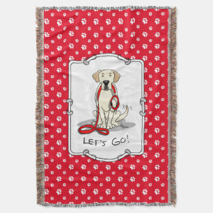 Lass uns gehen! Gelbe Labrador Labrador Retriever  Decke