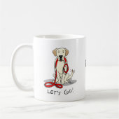 Lass uns gehen! Gelbe Labrador Labrador Retriever  Kaffeetasse (Links)