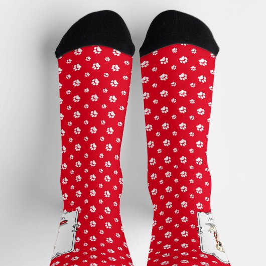 Lass uns gehen! Gelbe Labrador Labrador Retriever Socken (Oben)