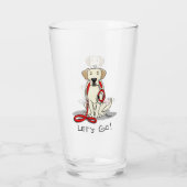 Lass uns gehen! Gelbes Labrador Retriever - Niedli Glas (Rückseite)