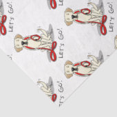 Lass uns gehen! Gelbes Labrador Retriever - Niedli Seidenpapier (Ausschnitt)