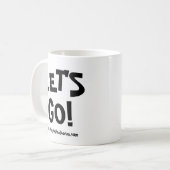 Lass uns gehen!  Herznadeln überall!Tasse Kaffeetasse (Vorderseite Links)