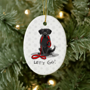 Lass uns gehen! Labrador Retriever Niedlich Keramik Ornament