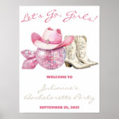 Lass uns gehen, Mädchen! Rosa Disco, Country Bache Poster (Vorne)