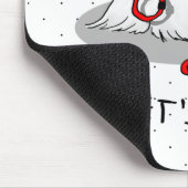 Lass uns gehen! Malteser Hund mit Red Leash Niedli Mousepad (Ecke)