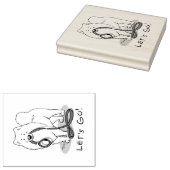 Lass uns gehen! Samoyed & Leine Gummistempel (Stempel)