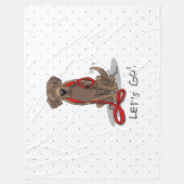 Lass uns gehen! Schokolade Labrador Labrador Retri Fleecedecke (Vorderseite)