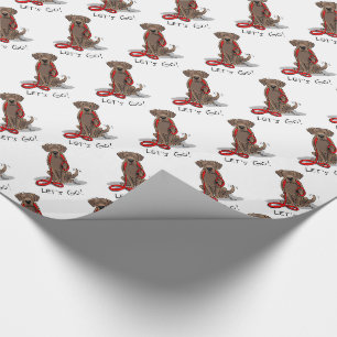 Lass uns gehen! Schokolade Labrador Labrador Retri Geschenkpapier