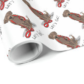 Lass uns gehen! Schokolade Labrador Labrador Retri Geschenkpapier (Rolleneckpunkt)