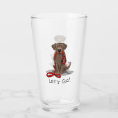 Lass uns gehen! Schokolade Labrador Labrador Retri Glas (Rückseite)