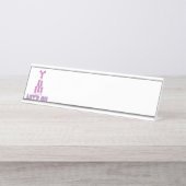 Lass uns gehen schreibtischnamensplakette (Vorderseite )