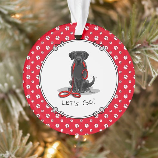 Lass uns gehen! Schwarzer Labrador Retriever - Nie Ornament (Baum)
