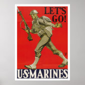 Lass uns gehen! U.S. Marines. Poster (Vorne)