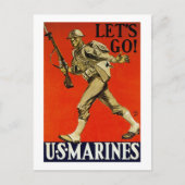 Lass uns gehen! ~ US-Marines Postkarte (Vorderseite)