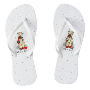 Lass uns gehen! Walk Wheaten Terrier Dog (Weizen 1 Badesandalen