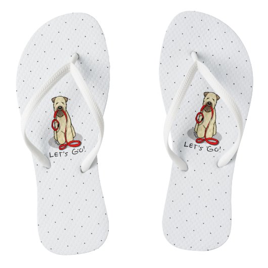 Lass uns gehen! Walk Wheaten Terrier Dog (Weizen 1 Badesandalen (Fußbett)