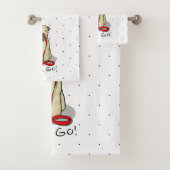 Lass uns gehen! Walk Wheaten Terrier Dog (Weizen 1 Badhandtuch Set (Insitu)