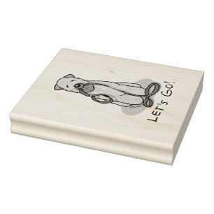 Lass uns gehen! Walk Wheaten Terrier Dog (Weizen 1 Gummistempel