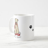 Lass uns gehen! Walk Wheaten Terrier Dog (Weizen 1 Kaffeetasse (Vorderseite Links)