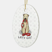 Lass uns gehen! Walk Wheaten Terrier Dog (Weizen 1 Keramik Ornament (Links)