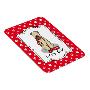 Lass uns gehen! Walk Wheaten Terrier Dog (Weizen 1 Magnet