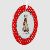 Lass uns gehen! Walk Wheaten Terrier Dog (Weizen 1 Ornament (Vorderseite)