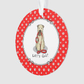 Lass uns gehen! Walk Wheaten Terrier Dog (Weizen 1 Ornament (Vorderseite)