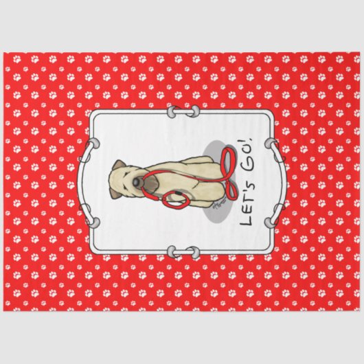 Lass uns gehen! Walk Wheaten Terrier Dog (Weizen 1 Seidenpapier (Vorderseite)