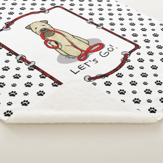 Lass uns gehen! Walk Wheaten Terrier Dog (Weizen 1 Sherpadecke (3/4)