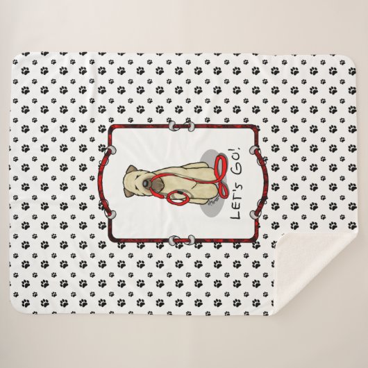 Lass uns gehen! Walk Wheaten Terrier Dog (Weizen 1 Sherpadecke (Vorderseite (Horizontal))