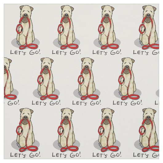 Lass uns gehen! Walk Wheaten Terrier Dog (Weizen 1 Stoff (Muster)