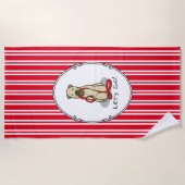 Lass uns gehen! Walk Wheaten Terrier Dog (Weizen 1 Strandtuch (Vorderseite)