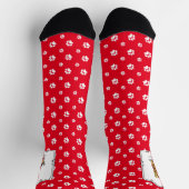 Lass uns gehen! Welsh Terrier Hund mit roter Leine Socken (Oben)