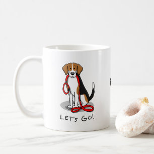 Lass uns gehen! (zu Fuß) Beagle Hund (Farbe 3) Nie Kaffeetasse