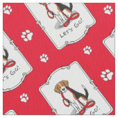 Lass uns gehen! (zu Fuß) Beagle Hund (Farbe 3) Nie Stoff (Nahaufnahme)