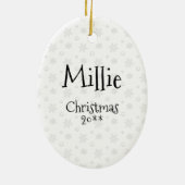 Lass uns gehen! (zu Fuß) Greyhound Hund (Schwarz-w Keramik Ornament (Hinten)