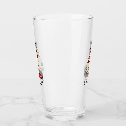 Lass uns gehen! (zu Fuß) Mops Hund (leicht gefaell Glas (Links)