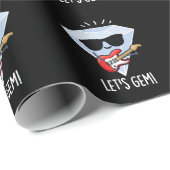 Lass uns Gem Funny Jewel Pun Dark BG Geschenkpapier (Rolleneckpunkt)