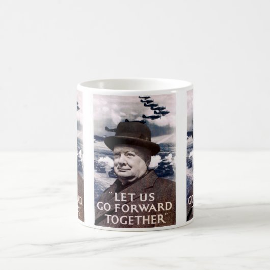 Lass uns gemeinsam nach vorne kaffeetasse (Mittel)