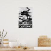 "Lass uns gemeinsam vorwärts" Britischer Weltkrieg Poster (Küche)
