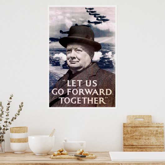 Lass uns gemeinsam vorwärts poster (Küche)