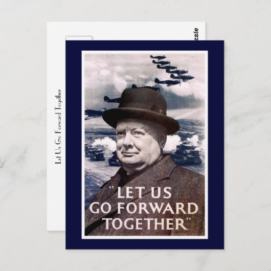 Lass uns gemeinsam vorwärts postkarte (Vorne/Hinten)