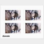 Lass uns gemeinsam vorwärts rechteckiger aufkleber (Blatt)