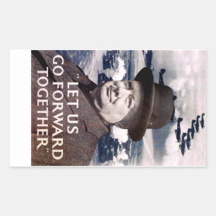 Lass uns gemeinsam vorwärts rechteckiger aufkleber