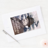 Lass uns gemeinsam vorwärts rechteckiger aufkleber (Umschlag)