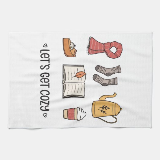 Lass uns gemütlich werden geschirrtuch (Horizontal)