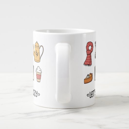 Lass uns gemütlich werden Jumbo-Tasse (Rückseite)