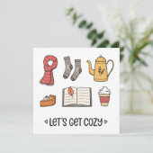 Lass uns gemütlich werden karte (Stehend Vorderseite)