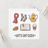 Lass uns gemütlich werden karte (Vorderseite/Rückseite Beispiel)